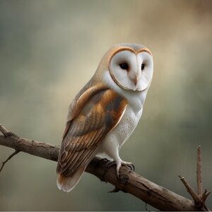 Barn Owl Serenity Metal Art print 8 x 12 inches